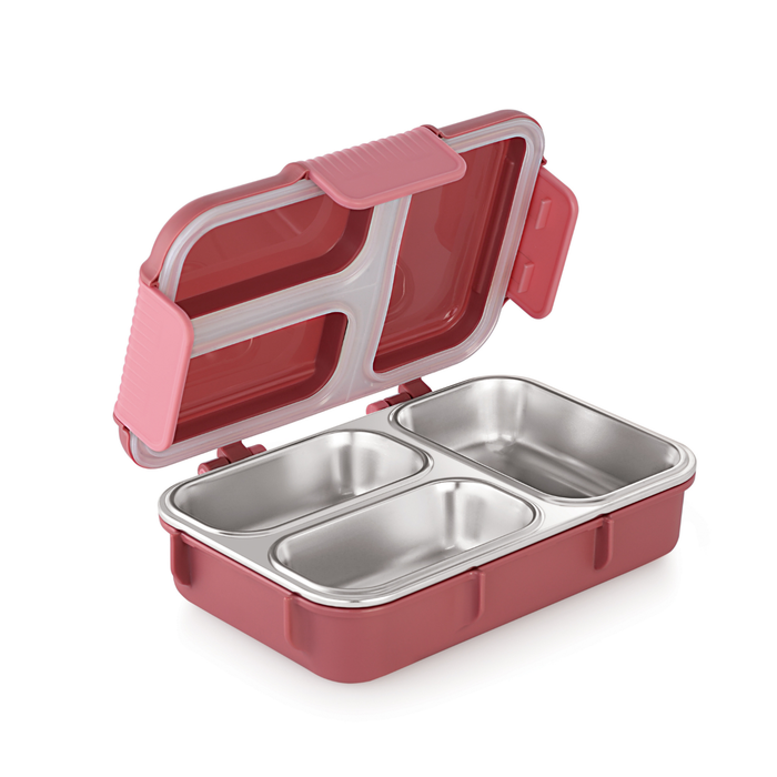 AMIGO 3 PARTITION LUNCH BOX PLAIN